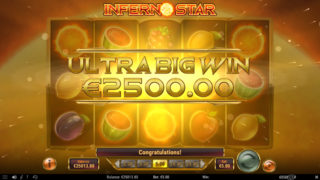 Inferno Star online slot ultra big win